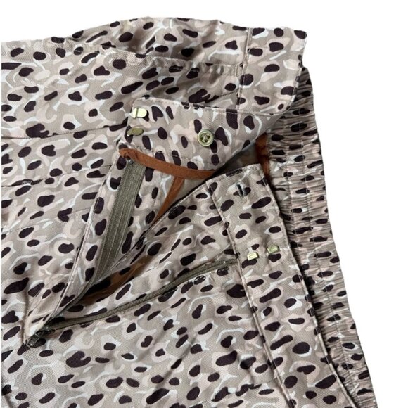 Anthropologie Leopard Culottes Pants Size Small Wide Leg Pleated Isobel Crop - Picture 7 of 8